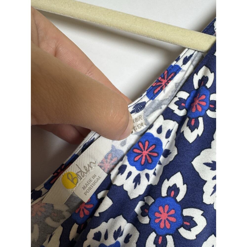 Boden Navy and White Floral Midi Dress - Picture 6 of 7